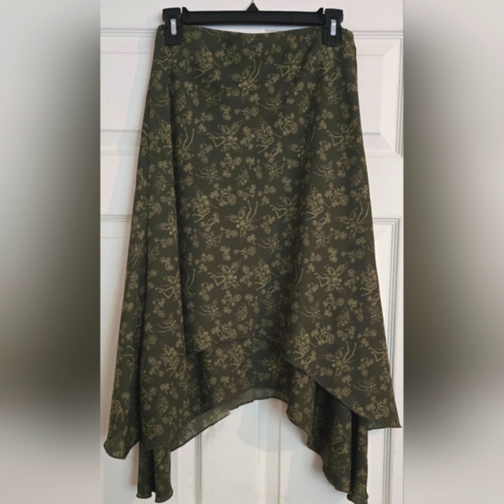 Hot Topic Thorn & Fable Green Midi Layered Whimsygoth Cottagecore Skirt - Picture 4 of 8
